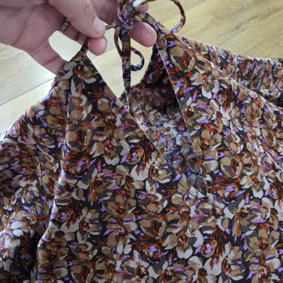 Natural Life Wmns Floral Tiered A-line Maxi Dress L/XL Cottagecore Farm Prairie - Picture 3 of 10